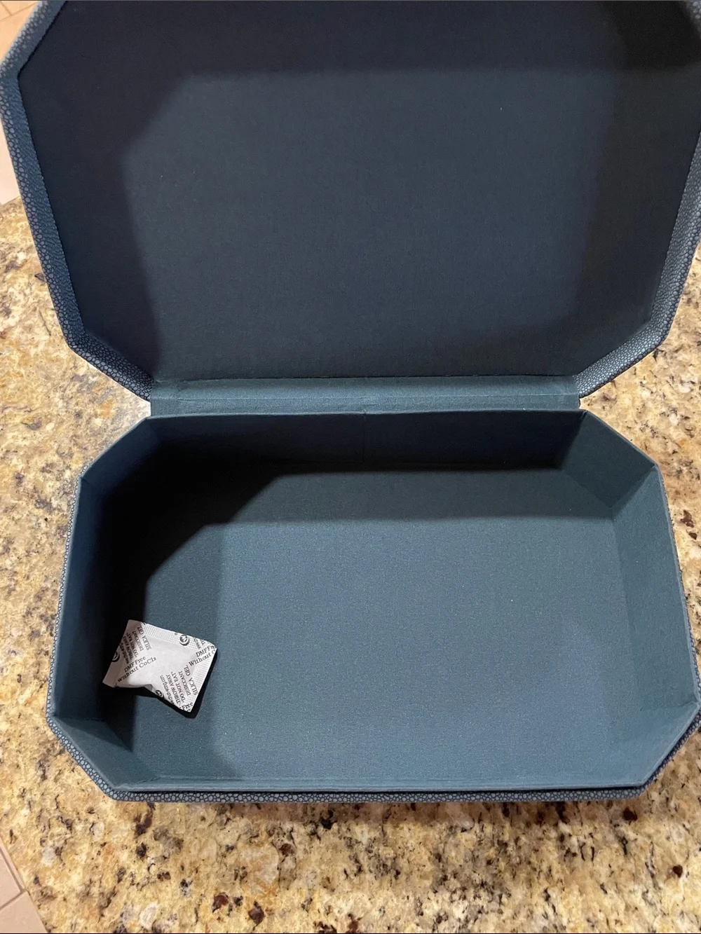 Threshold Faux Shagreen Organizer Box - Dark Blue